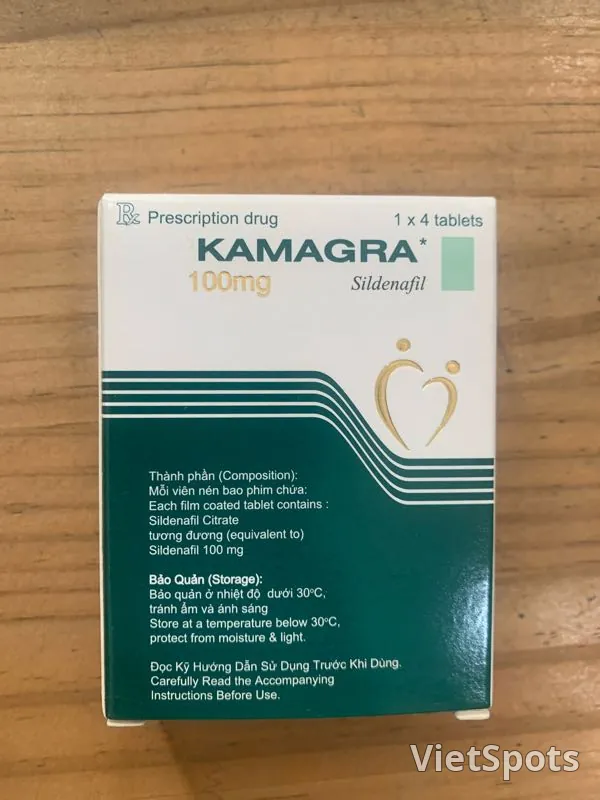 Kamagra 100 mg (Hộp: 1 vỉ x 4 viên)