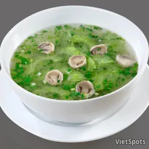 Canh khổ qua nấm