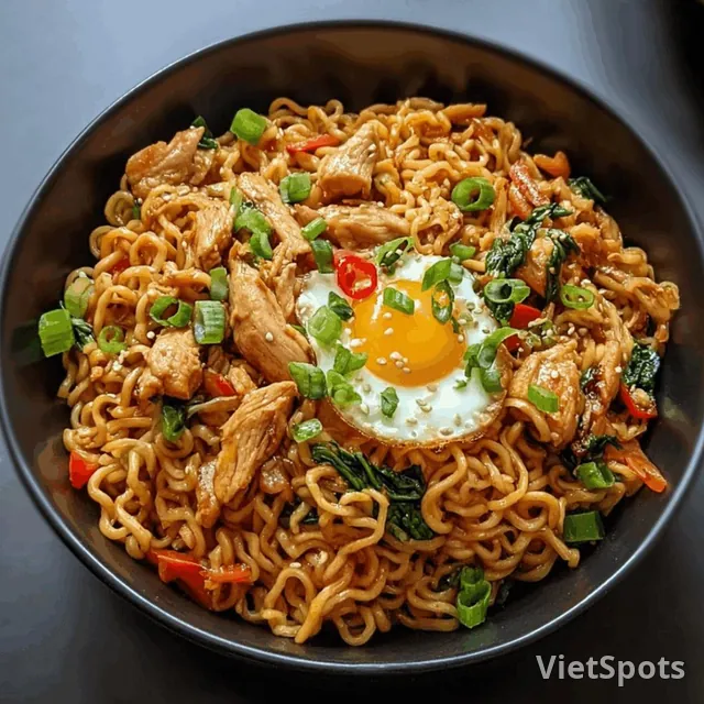 鶏肉の焼きラーメン
