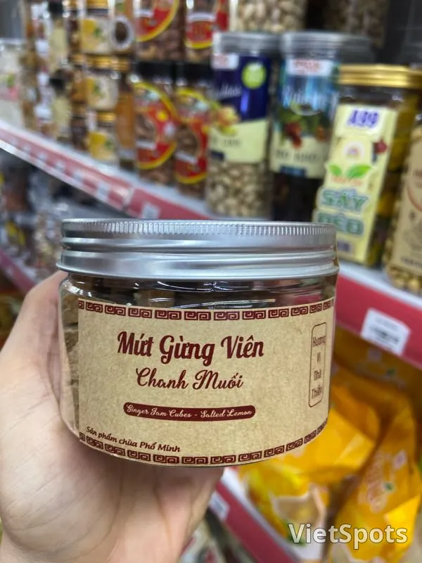 Gừng kẹo với chanh muối (khối) 120g