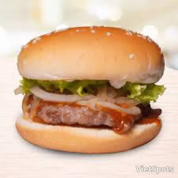 Burger bò ba chỉ kiểu Mỹ