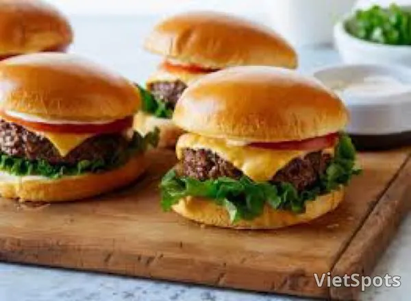 Burger bò phô mai