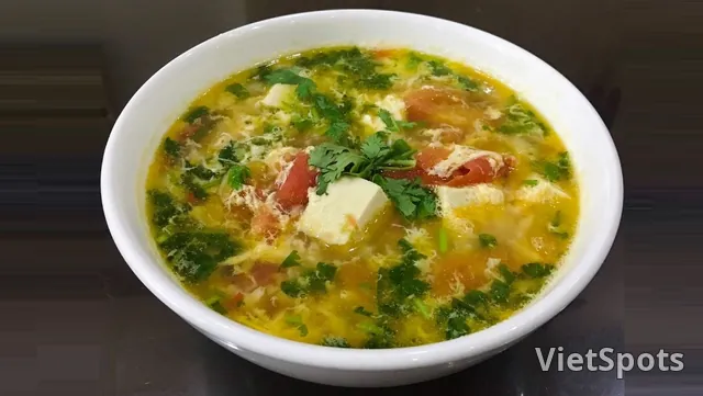 Canh Cà Chua Trứng Đậu Hũ