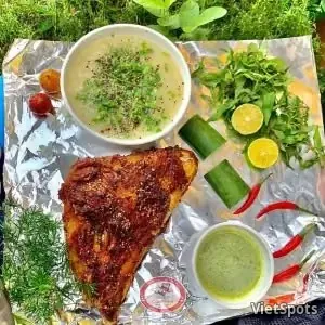 Nạc má heo nướng (có xương) - Lớn