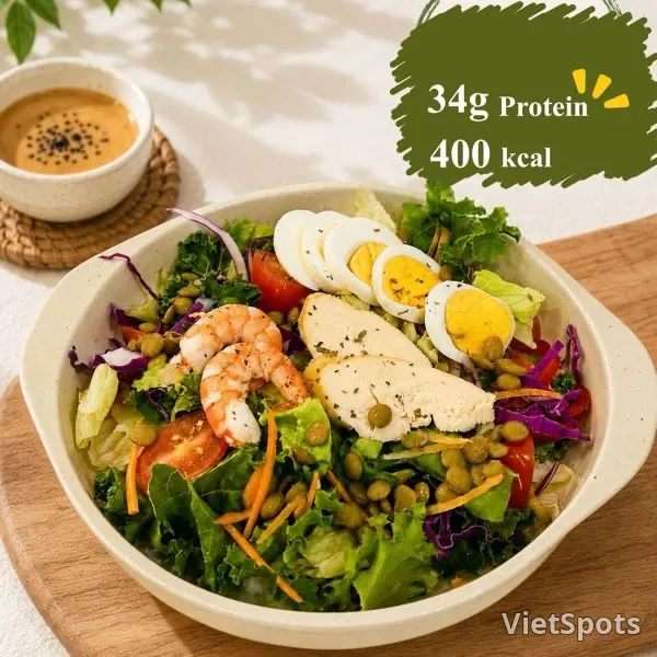 Salad nhà làm & chọn nước sốt
