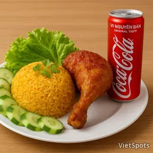 ガーリックヌクマムチキンライス（もも）＋コーラコンボ