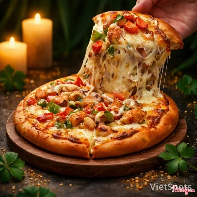 Pizza hải sản phô mai size 18