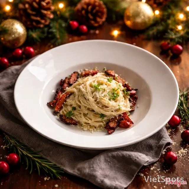 Mỳ Ý Carbonara ba chỉ xông khói