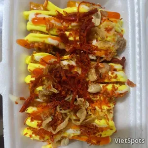 Bánh tráng trộn + bánh tráng cuốn
