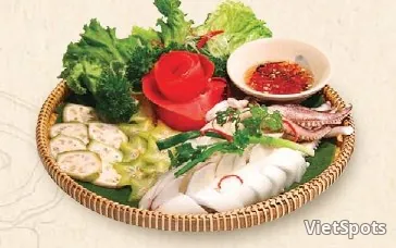 Mực Lá Hấp Hành Gừng