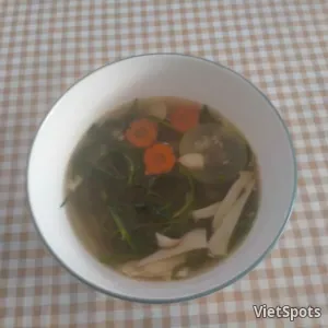 Combo 1 canh rau muống + 1 chén cơm trắng + 1 sinh tố xoài