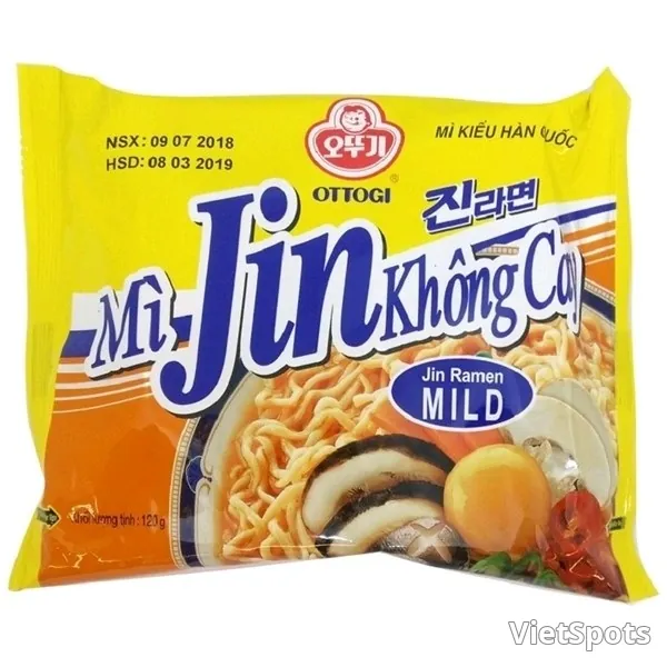 Mì Jin Ramen không cay Ottogi gói 120g