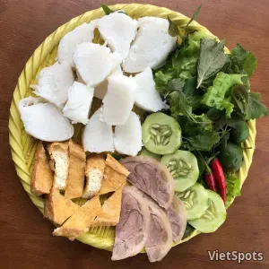 bún đậu thịt trà tắc