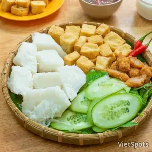Bún Đậu Nem Chua Rán