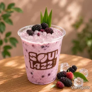 Yogurt with mulberry