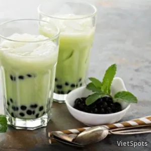 Trà sữa bạc hà full thạch