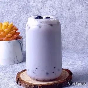 Trà sữa việt quất full thạch