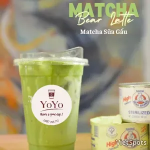 Matcha with Bear Brand Milk