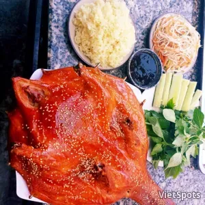 Хрустящая жареная утка + клейкий рис с потрохами
