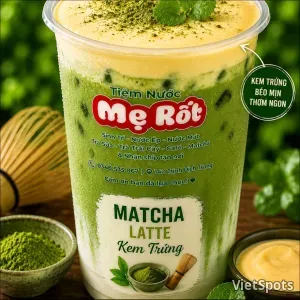 Матча латте с яичным кремом