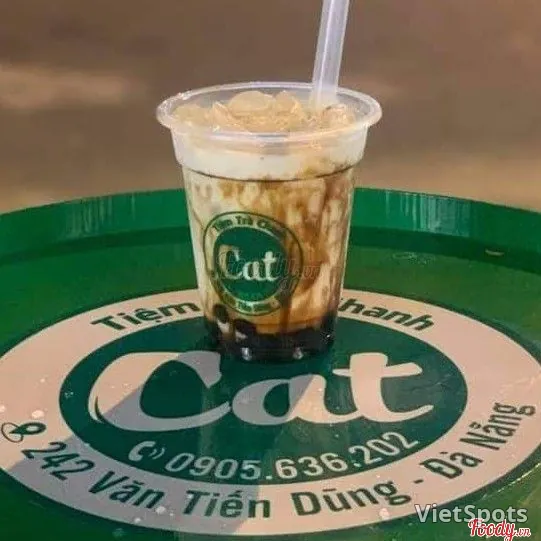 นมสดไข่มุกน้ำตาลดำ