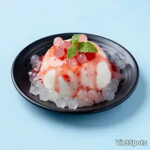 딸기 소스 두부 (흰 버블)