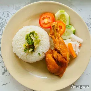 蒜香鸡腿碎米饭