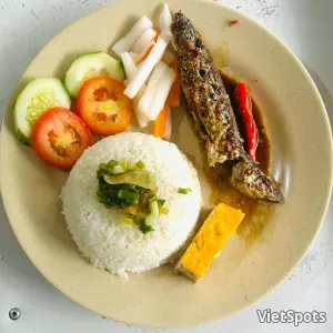 焖鲭鱼蒸蛋肉饼碎米饭