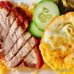 豚バラ壺飯+目玉焼き