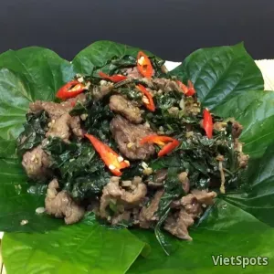 롯잎 돼지고기 볶음