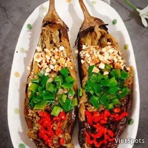 ข้าวมะเขือยาวผัด
