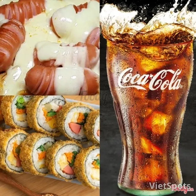 コンボ4:辛口チーズソーセージ・揚げキンパ・コーラ(L)