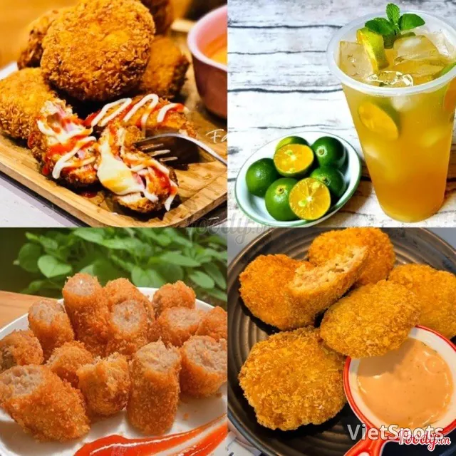 コンボ9ベスト:チキンボール5個・チーズ5個・揚げネムチュア(大)・金柑茶2杯