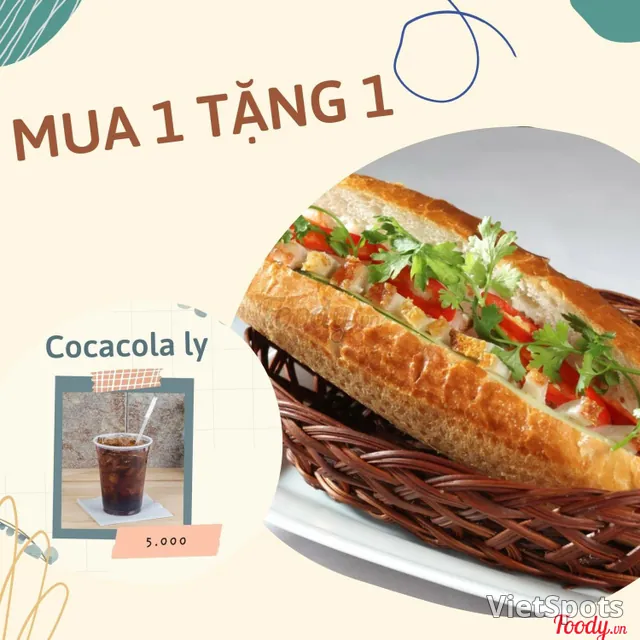 特製烤豬肉越式法棍 + 送1杯可樂