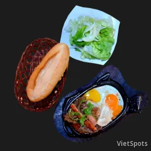 Bo ne 2: 2 eggs, extra beef, cha, sausage, egg sauce