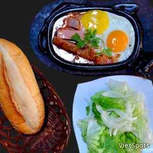 5-Item Fried Egg: egg, cha, sausage, pate, egg sauce