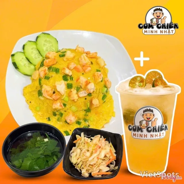 エビ玉子のせチャーハン+キンカン茶