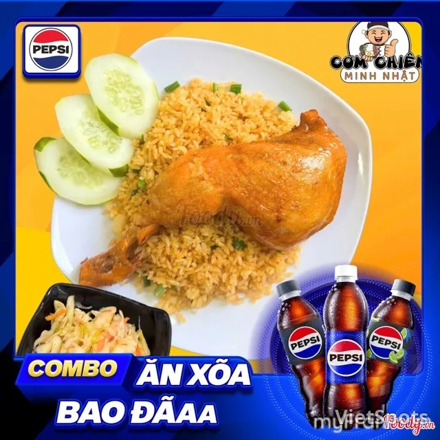 カリカリ揚げ骨付きチキン(1/4)チャーハン+ペプシ