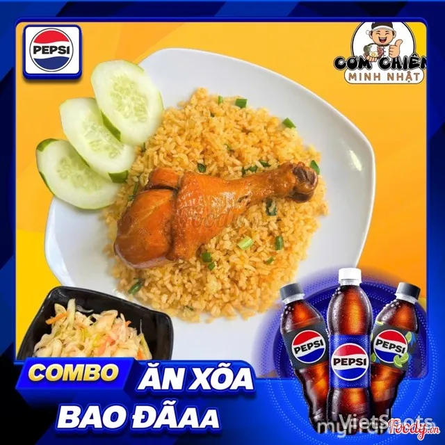 カリカリ揚げ鶏ドラムスティックご飯+ペプシ