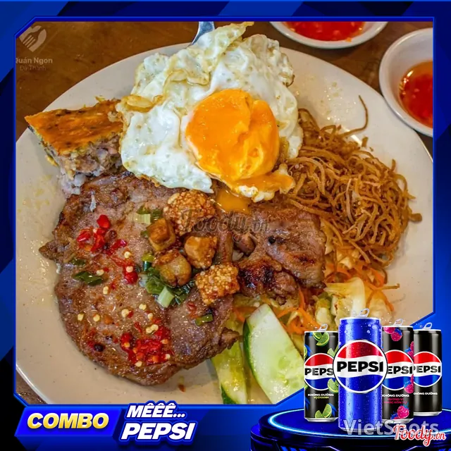 Комбо: ком там с отбивной и яичницей + Pepsi