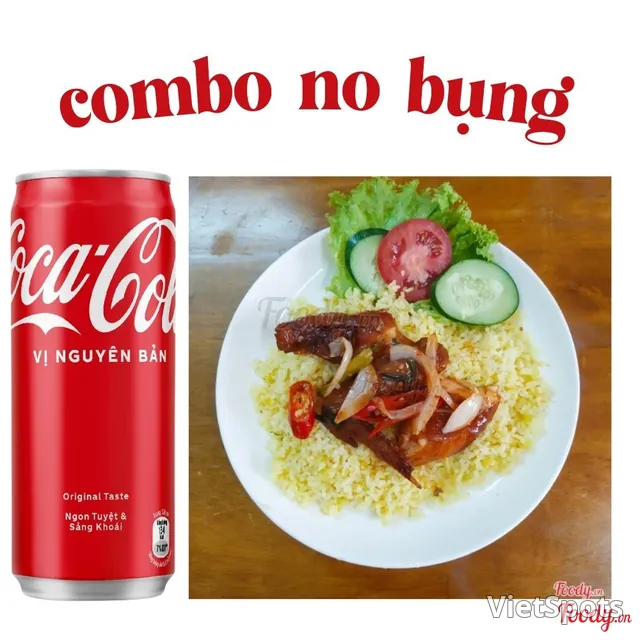 คอมโบอิ่มท้อง: ข้าวไก่บ้านทอดน้ำปลา + โค้ก 1