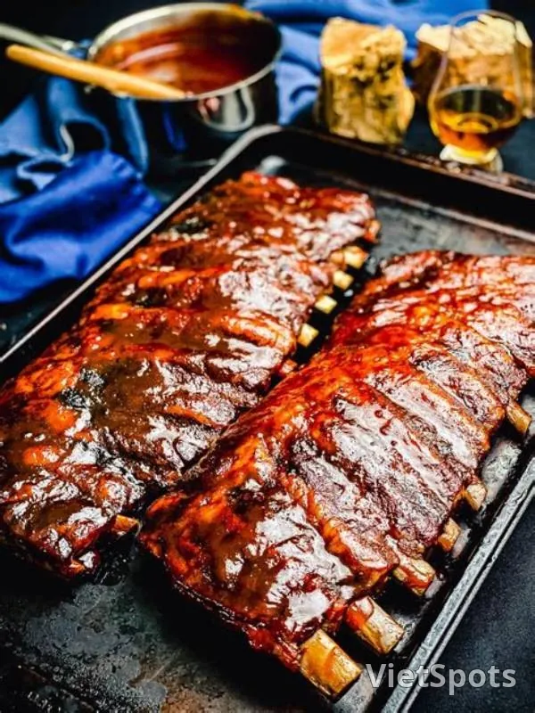 저온 조리 BBQ 소스 돼지 등갈비 하프/풀