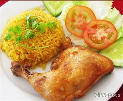 Crispy oil-poured chicken drumstick rice
