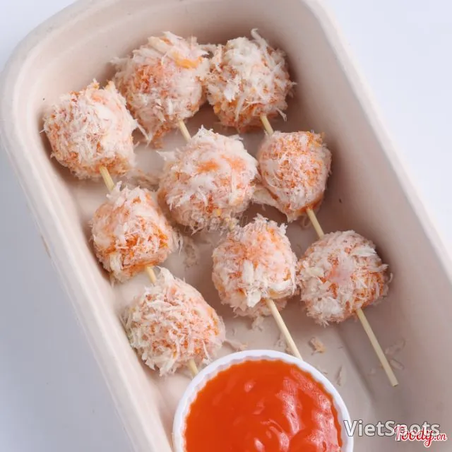 Pink Young Rice with Mayo Sauce (3pcs/skewer)