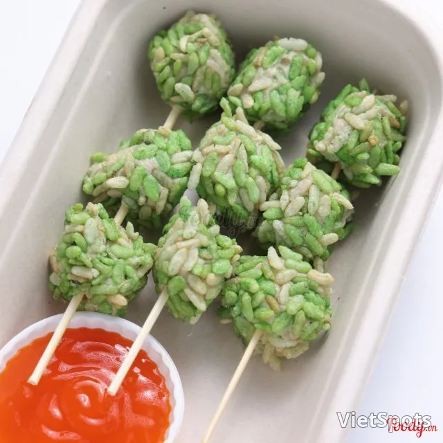 Fish Cake with Green Rice Flakes (3pcs/skewer)