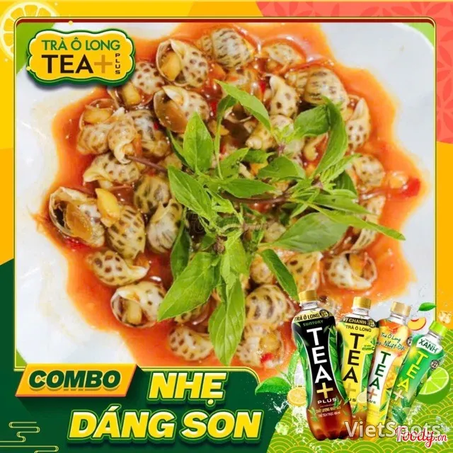 คอมโบหอยหวาน ไข่นกกระทาผัดมะขาม 1 ที่ + ขนมปัง + น้ำอัดลม