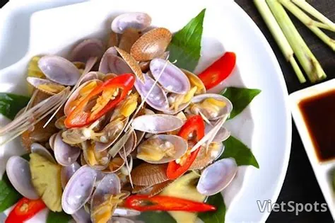 หอยลายนึ่งแบบไทย