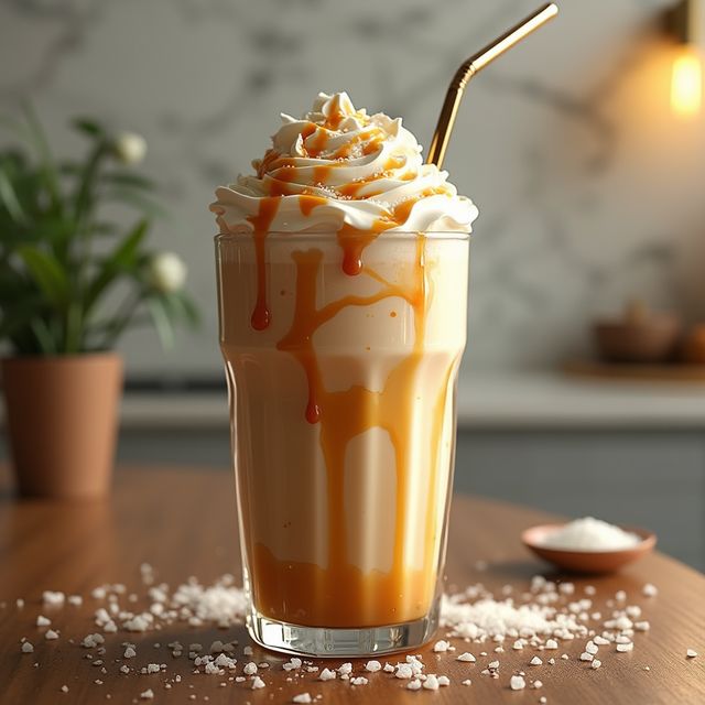 กาแฟปั่นคาราเมลเกลือ