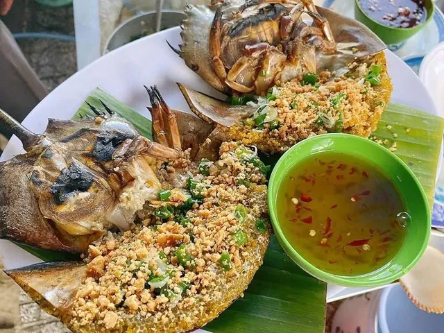 Grilled Horseshoe Crab with Scallion Oil