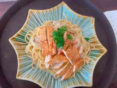 Spaghetti Chicken Cream Sauce